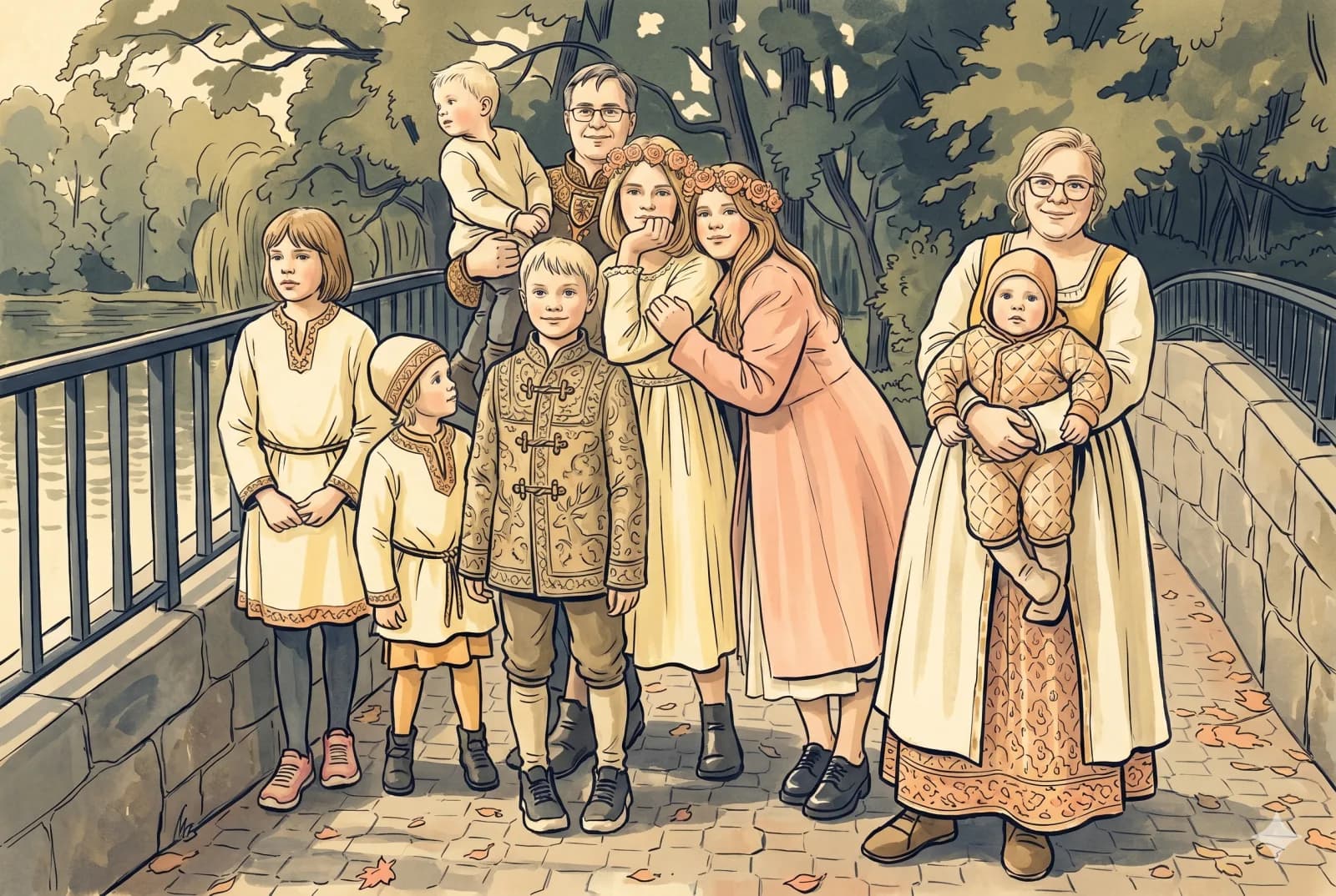 Rodzina założycieli Misji Rodziny — rodzice z siedmiorgiem dzieci